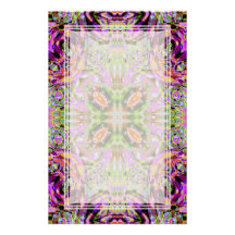 Purple Kaleidoscope Blank Stationery