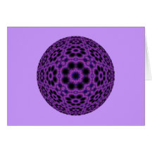 Purple Kaleidoscopic Orb Greeting Card