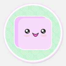 Purple Kawaii Mochi Stickers