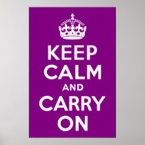Purple Keep Calm and Carry On posters