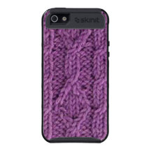 Purple Knitting pattern Case For iPhone 5