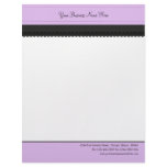 Purple Label Ribbon Business Letterhead