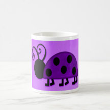 Purple Lady Bug Coffee Mugs
