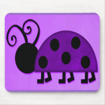 Purple Lady Bug Mousepads