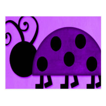 Purple Lady Bug Post Card
