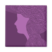 Purple Lady magnets