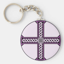 Purple Lavander lavender Cross Christian keychain