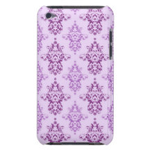 Purple Lavender Two Toned Damask iPod Touch Case