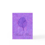 Purple Leaf Fossil Thank You Card