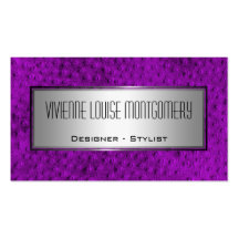 Purple Leather Professional Designer Business Card
