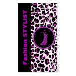 Purple Leopard Fashion Stylist Business Card Template