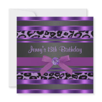 Purple Leopard Girls 13th Birthday Party