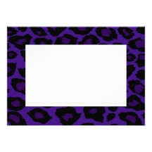 Purple Leopard Print Invitation
