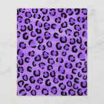 Purple Leopard Print Pattern. Full Color Flyer