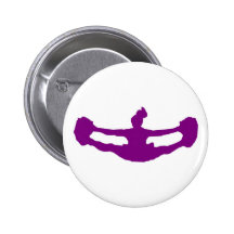 Purple LET'S CHEER! Pinback Buttons