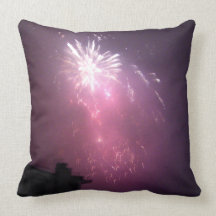 Purple Lights In The Sky Throw Pillow