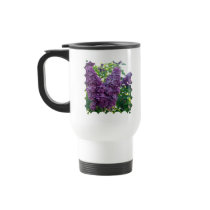 Purple Lilacs Plastic Travel Mug
