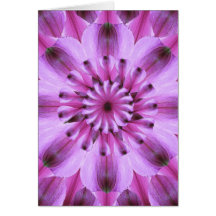 Purple Lily Mandala note card