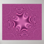Purple line cross pattern posters