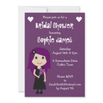 Purple Linen Cute Gothic Bridal Shower