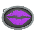 Purple Lips Custom Belt Buckle