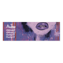 Purple Lips - Skinny business cards