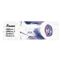Purple Lips - Skinny business cards