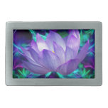 Purple lotus flower and its meaning rectangular belt buckle