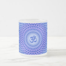 Purple Lotus flower meditation wheel OM Coffee Mug