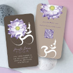 Purple Lotus Flower, Yoga Om Zen Business Card