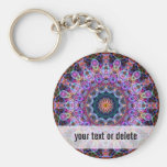 Purple Lotus kaleidoscope Keychain