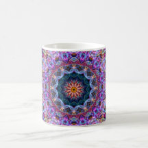 Purple Lotus kaleidoscope Mugs