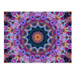 Purple Lotus kaleidoscope Postcards