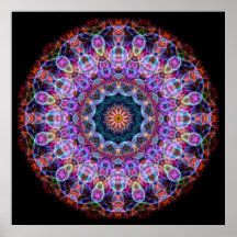 Purple Lotus kaleidoscope Print