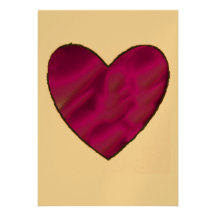 Purple Love Heart Custom Invites