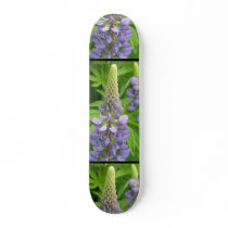 Purple Lupine Flowers Skateboard