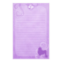 Purple Magic Lowchen Stationery