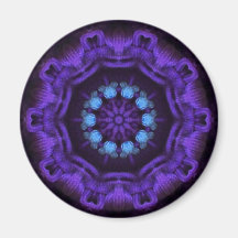Purple Mandala Fridge Magnet