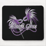 Purple Mardi Gras Mask Mouse Pads