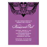 Purple Masquerade Invitations