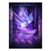 Purple Masquerade Party Invitation