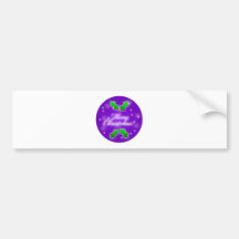 Purple Merry Christmas Bumper Sticker