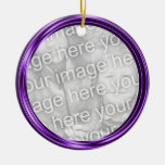 purple metallic  photo frame ornaments