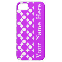 Purple Mod Ball Design with name iPhone 5 Case