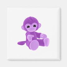 Purple Monkey Fridge Magnet