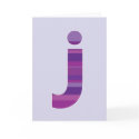 Purple Monogram - Letter J cards