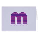 Purple Monogram - Letter M Cards