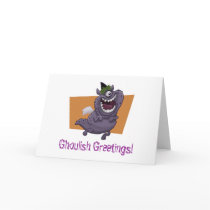 Purple Monster Halloween Card