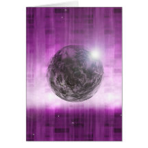 Purple moon greeting cards