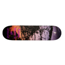 Purple Moon is all around Skate Board